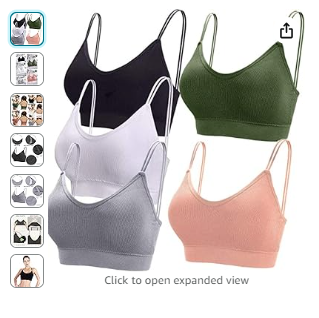 RIOXS 5 Pieces Tube Top Bra